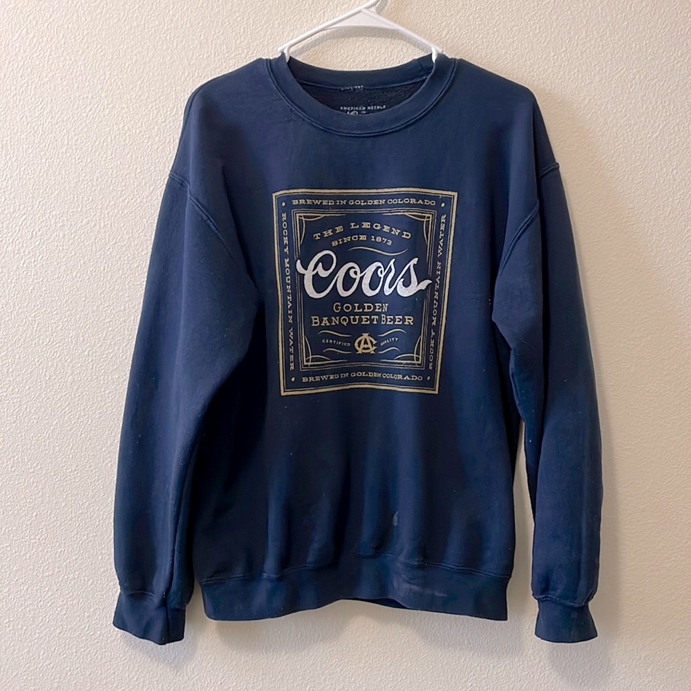 Coors sweater, navy, M, urban outfitters